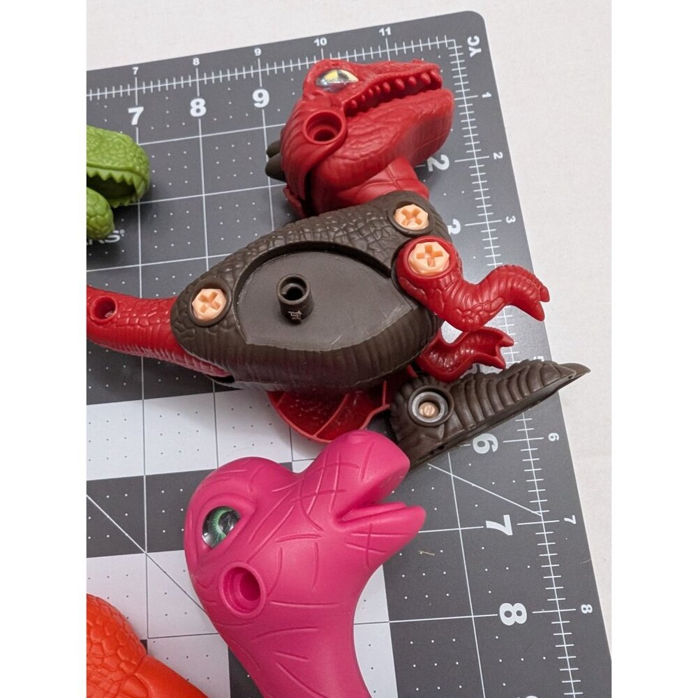 Take Apart Dinosaur Stem colorful toys replacement pieces 5 plastic toys - Picture 3 of 10